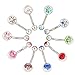 Musesland 21 Pieces 14g Belly Button Rings 316L Surgical Steel Navel Body Piercing Jewelry Assorted Colors