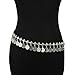 NAWAY Silver Coin Tassel Adjustable Body Chain Bohemian Gypsy Waist Belt for Women Festival Accessories