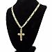 Men's 14k Gold Plated High Fashion Cross 