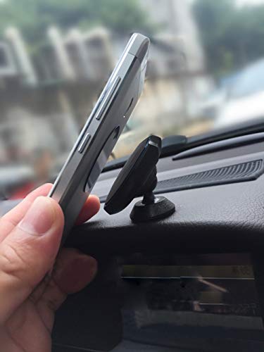 Villagepageme Car Magnetic Mount Stand,Universal Smartphone Compatibility with Strong Magnetic Technology 360° Rotating Holder for Cell Phone PDA GPS (Black, 3.94.9cm)