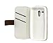Moto G Case, Cruzerlite Bugdroid Circuit Intelligent Wallet Flip Case Compatible for Motorola Moto G 2013 - Black/White