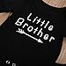 Little Brother Big Sister Toddler Baby Boy Girl Long Sleeve Matching Clothes Romper T-Shirt Tops Dress Outfits, Stripe Pants and Hat for Baby Boy Only (0-6 Months, Little Brother Sets)