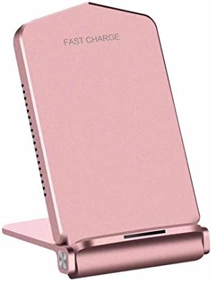 AKDibl Foldable Wireless Charger,IphoneX Qi Fast Wireless Charging Pad for Samsung Galaxy Note8/S8/S8Plus/S7Edge/S7/S6Edge Plus/Note 5/S6edge/S6 and Stand Charge iPhoneX/8/8 Plus NO AC ADAPTER(Pink)