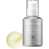 [SKIN&LAB] Retinol Repair Serum | Contains Vegan Retinol, Bakuchiol and Peptides| For Reduce Wrinkles & Fine Lines, Smoothing | Daily Facial Essence | For Sensitive Skin Type | 1.01 fl.oz