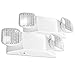 eTopLighting 2pcs x 12 LED (x2 Brightness) Emergency Exit Light Fixtures - Standard Square Head UL924 Dual Side Head Light Angle Adjustable Fixture, 15.7 x 5.9 x 4.5 inches, AGG2460