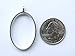 5 Silver Oval Open Bezels for Resin, Open Back Bezel Pendant Blanks for Jewelry Making