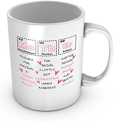 Pandain Mother Elements Ceramic Coffee Mug Periodic Table Science Funny Mother’s Day Gift for Mummy Excellent Birthday Gift for Wife 11 oz