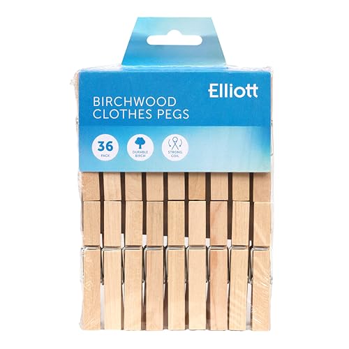 Elliott - Mollette in Legno, Dimensione Media, 36 Pezzi