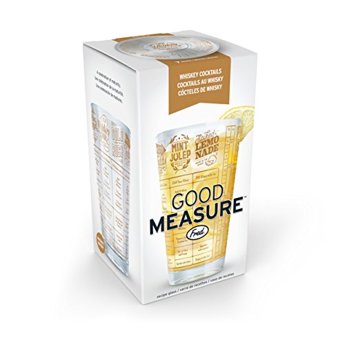 Fred GOOD MEASURE Cocktail Recipe Glass, Whiskey - 5192625