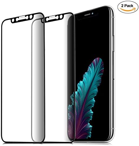 iPhone X Screen Protector [2 Pack] 2.5D Round Curved Edge Full Covered Tempered Glass for Apple iPhone X Edition 2017 Release