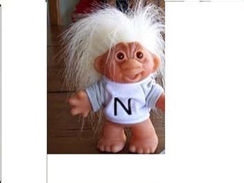Lucky Letter N Bingo Troll Doll Wo N Derful White Hair Lucky