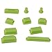 HDE 10pc Anti-Dust Silicone Rubber Port Plugs for MacBook Pro Retina Green)