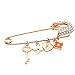 Maikun Butterfly Scarf Clip Faux-Pearl Diamante Pin Brooch Gift for Valentine's Day