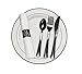 Party Essentials Napkin Rolls with Heavy Duty Black Cutlery, 25 Place Settings
