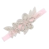 DZT1968(TM)Baby Girl Narrow Turban Headband Head Wrap Knotted Hair Band With Rhinestone Flower