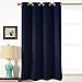 Sleep Well Blackout Curtains Toxic Free Energy Smart Thermal Insulated,52 W X 63 L Inch,Grommet Top,Set Of 2 Panels With Bonus Tie Back(Navy Blue)