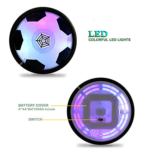 Kids Toys Hover Soccer Ball - LED Air Power Soccer Set with 2 Goals and an Inflatable Ball, Indoor Outdoor Sport Ball Training Games, Soccer Toys for 2 3 4 5 6 7 8- 12 Year Old Boy Girl Best Gifts - Thumbnail 4