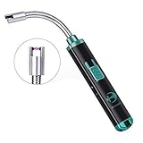 Blusmart Electric Arc Lighter Candle Lighters USB Rechargeable Flameless Windproof Camping Grilling BBQ Stovetop Fireworks Safety Case No Spark & Smell 360¡ã Flexible Neck