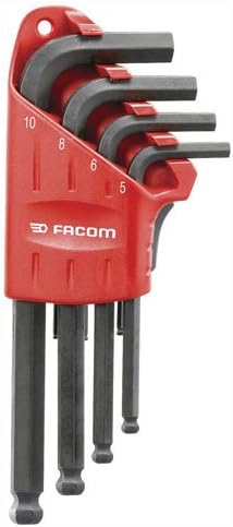 Elite Choice Facom 9 Piece Long Ball End Hexagon Allen Key Set 1.5 - 10mm [Multi Set] - Min 3yr Warranty