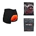 Xcellent Global 3D Padded Men's Bicycle Cycling Underwear Shorts Underpants - FS001M, Mens-Black, Medium