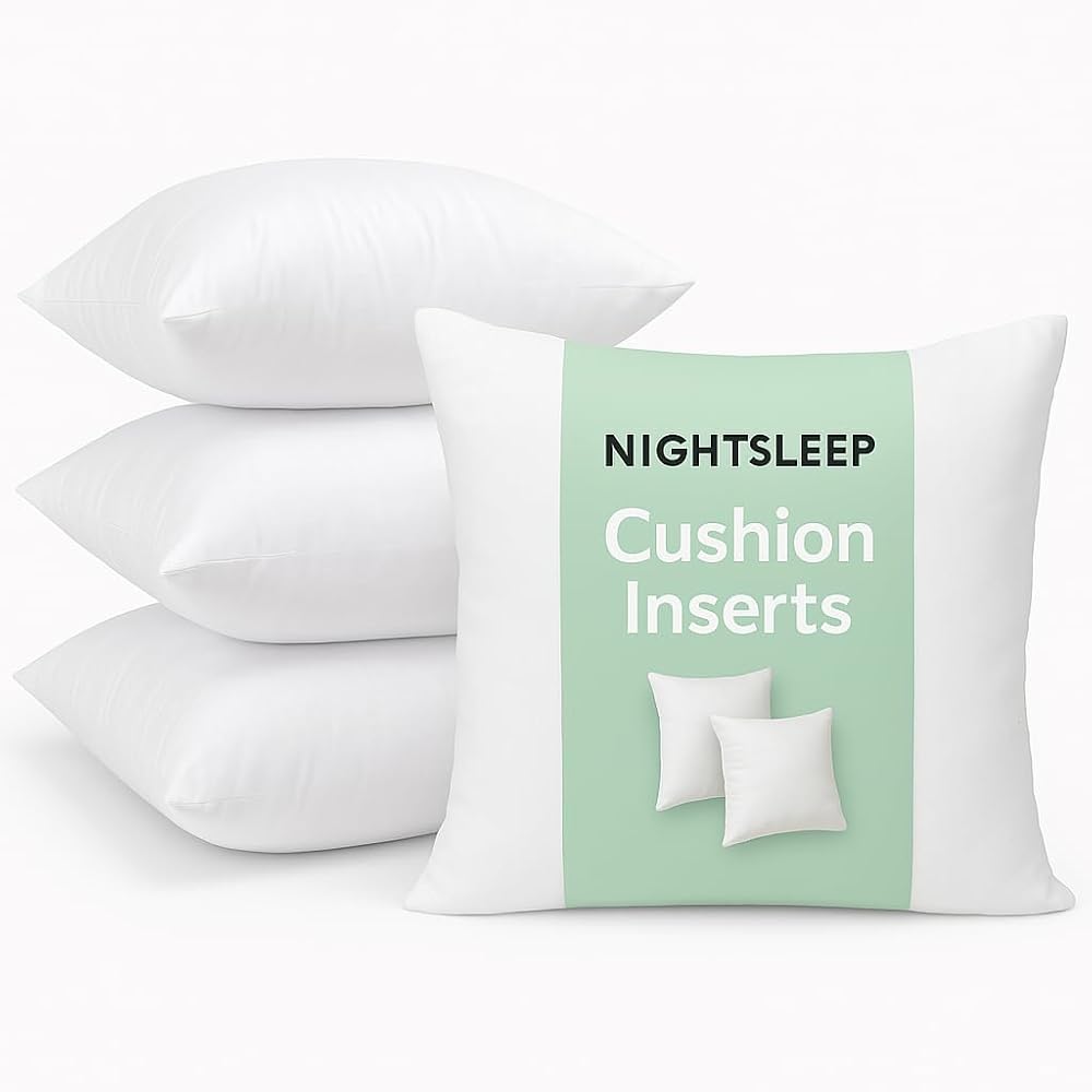 Extra Deep 18x18 Cushions Pack of 4 Hollow Fiber Pad Inserts