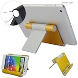 First2savvv golden universal multi-angle Luxury Polished Stainless Steel Stand dock docking station for Samsung Galaxy NOTE 3 SM N9005 Galaxy Tab 3 10.1 (Wi-Fi) GT P5210 Galaxy Ace 3 GT S7275R & Sony xperia U xperia P &iphone 5s/5c apple ipad air ipad mini with retinal display & AMAZON KINDLE fire HDX/HDX 8.9 /HDX 7