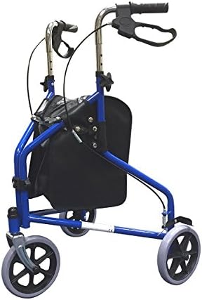 SimpleLife Mobility Tri-Walker Lightweight Folding Steel Walker with Bag - Blue by Simplelife Mobility