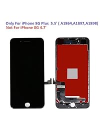 Repuesto de pantalla Premium para iPhone 8 Plus (5,5 pulgadas) LCD Display Digitizer 3D Touch Repair Kits con funda libre, adhesivo impermeable, vidrio templado, herramientas, instrucciones (idioma español no garantizado)