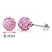 Charisma Sparkling Rhinestone Crystal Ball Stud Earrings Fireball Disco Ball Pave Bead Earrings Set for Women Girls Hypoallergenic, 6MM (8 Pairs)