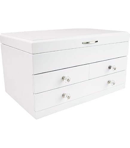 (KJC04-15)RAIKI Jewelry Box付 3段チェスト 展示品 Amazon.com: Mele and Co Everly Wooden Triple Lid Jewelry Box in