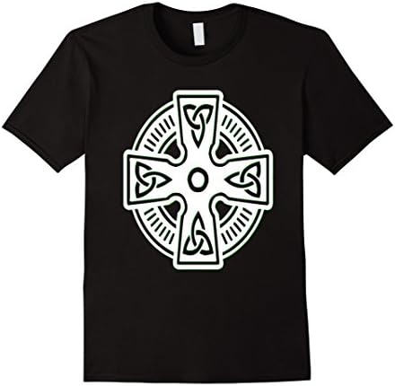 Men's Irish Celtic Cross Shirt Trinity Knot St Patrick Day Ireland XL Black