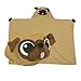Comfy Critters Stuffed Animal Blanket – Pug – Kids Huggable Pillow and Blanket Perfect for Pretend Play, Travel, nap time.
