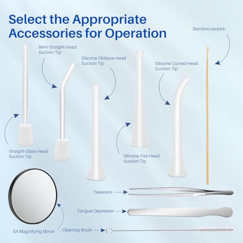 Vhipu Electric Tonsil Stone Remover Set, Quickly Remove Almond Stones, Almond Stones Cupping Glass, Fight Bad Breath for Convenient and Suitable for Use at Home and Travel