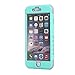 iPhone 6S Plus Case, Pandawell 3-piece Shock Absorbing Hybrid Defender Armor Rubber Case Cover for Apple iPhone 6S Plus/iPhone 6 Plus 5.5 with Screen Protector (Mint Green/Grey)