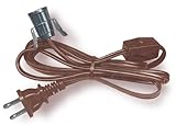 Lamp Cord Has Clip-In Socket, End Plug And Rotary Switch. 6 Ft. Brown (Set Of 10)