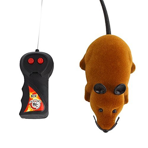 Novelty Funny RC Wireless Remote Control Rat Mouse Toy For Cat Dog Pet Black,Gray,Brown