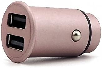 Way Way 24W Mini Dual USB Car Charger Mobile Adapter 4.8A with Quik Charge 3.0 for iPhone iPad Samsung Android Phones(Pink)