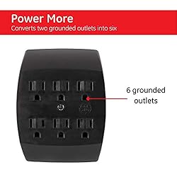 GE 6-Outlet Extender Wall Tap, Grounded