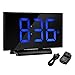 Digital Alarm Clock, TopElek 5'' LED Display Clock with Curved-Screen and Dimmer, Snooze Function, 3 Adjustable Alarm Sounds, Bedside Alarm Clock for Bedroom, Kitchen, Office