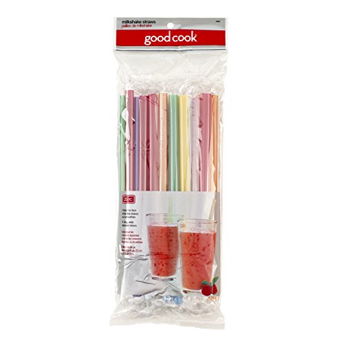 Good Cook 25-Count Colorful Milkshake Straws