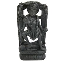Hindu Goddess Kali Handmade Stone Statue Garden Sculptures 10 Inch
