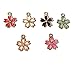 PDTXCLS Zmaomaoy Luckycivia 60 Pcs Flowers Charms, Enamel Cherry Blossoms Flower Charm Pendant, DIY Jewelry Making Necklace Bracelet Earring Accessories