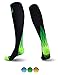 SUGUE Compression Socks (1 Pair) 20-30 mmHg for Women & Men - Best Graduated Athletic Fit for Running, Flight, Nurses, Maternity, Pregnancy - Shin Splints, Medical, Recovery (M, Green)