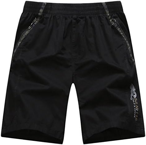 YGT Men's Cotton Full Elastic Waist Cargo Performance Baseline Short