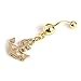 Urbun Fashion Anchors Dangle Belly Button Rings Body Piercing Gold Sexy Navel rings