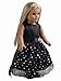 Doll Clothes Black Dress With Silver Sequins Fits 18 Inches American Girl Dolls by sweet dolly