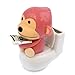 Solar Power Motion Toy - Monkey on Toilet - Pink