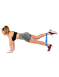 última intervensión de látex bandas de resistencia bucles   Juego de 4 Premium Fitness bandas de ejercicio para fitness ejercicios rehabilitación, yoga, pilates y entrenamiento de fuerza