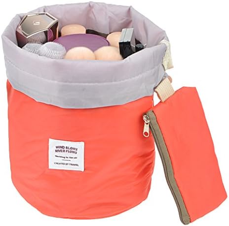 Cosmetic Makeup Bag Case,Hanging Toiletry Bag,Travel Organizer Travel Kit For Women Men (Macaroon Red)