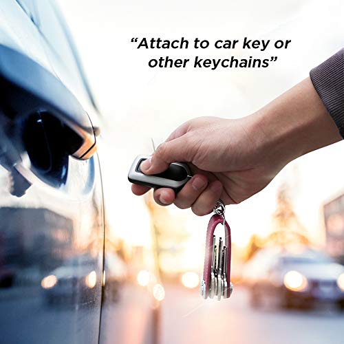 Bosiwee Smart Key Organizer, Compact Key Holder Leather Keychain, Folding Pocket Key Holder Chain (up to 16 Keys), Red